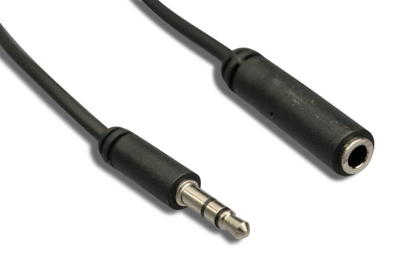 Cablelera ZAVD32C3-06 3.5mm Stereo Slim Audio Cable M/F Extension 6' 28AWG - Image 1